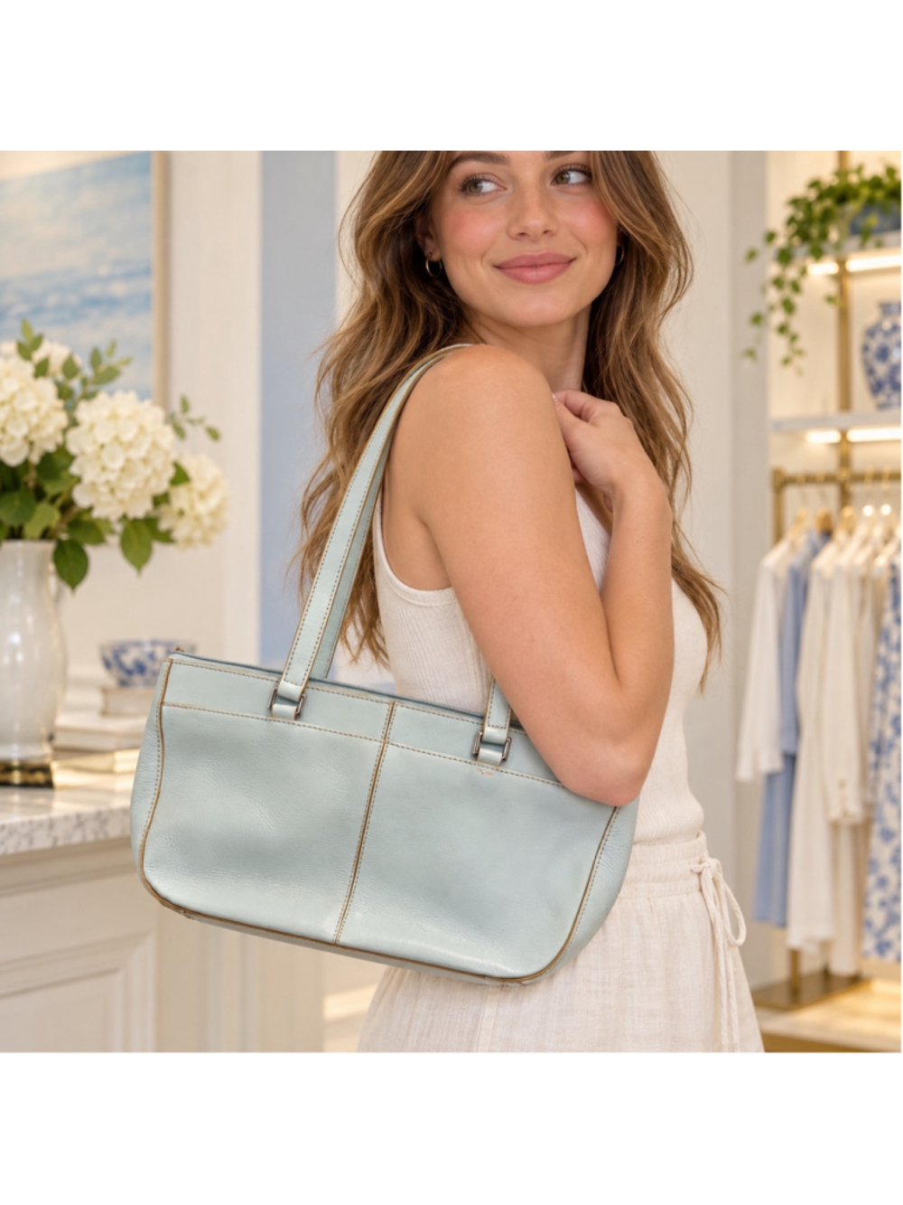 Women's Etienne Aigner Shoulder Bag One Size Light Icy Blue